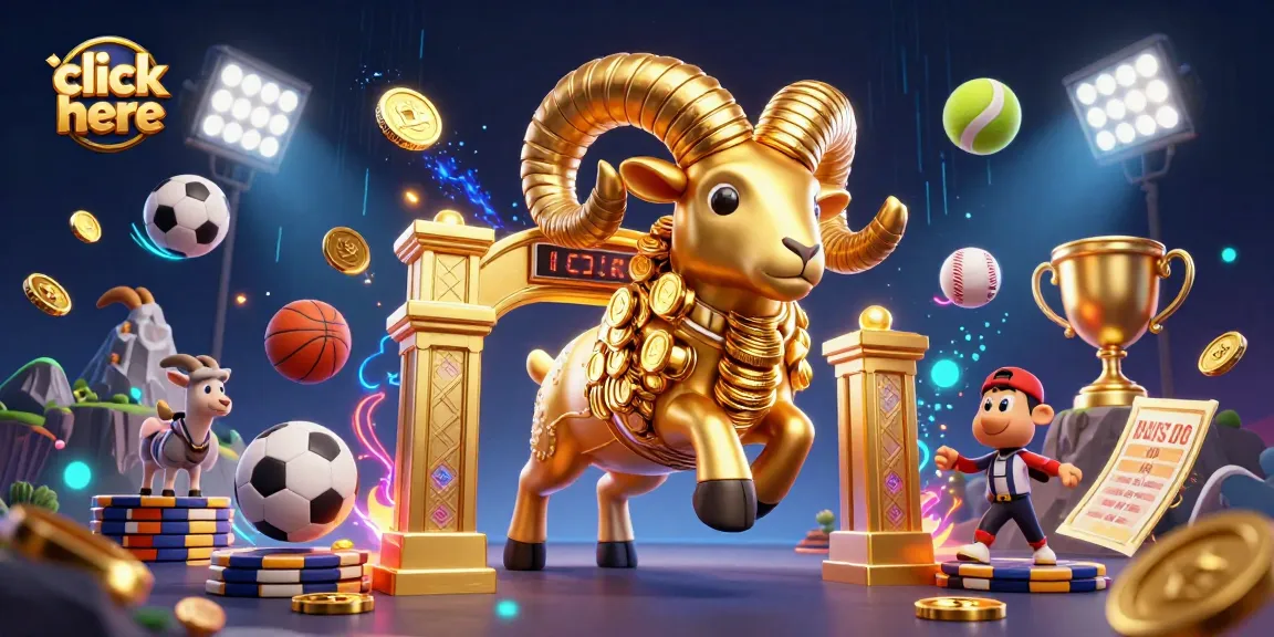 Click here for an energetic depiction of a golden ram charging through the casino as gaming icons fill the air.