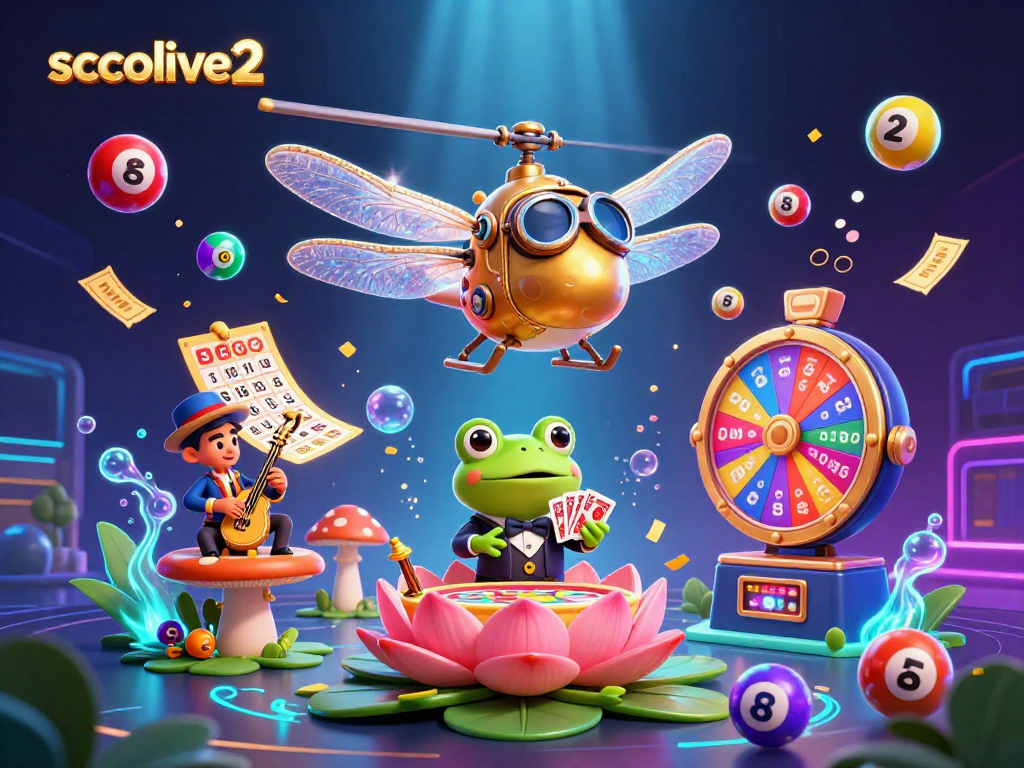 Experience high-stakes fun with socolive2, featuring vibrant lottery elements and dynamic casino characters.