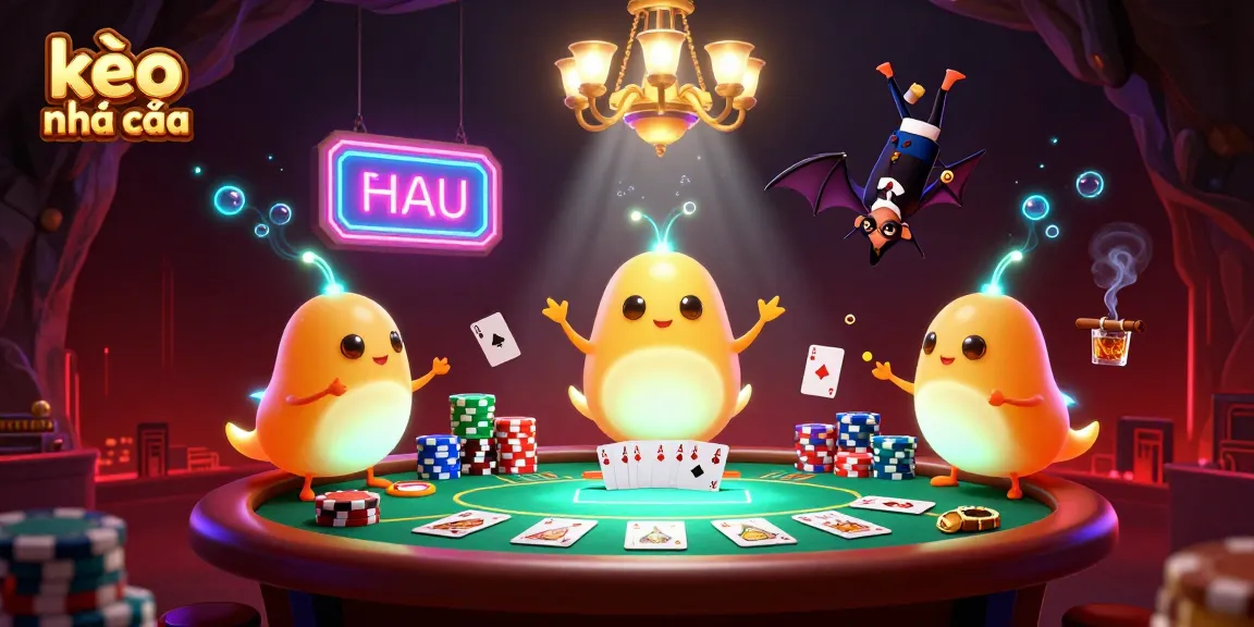 Engage with the kèo nhà cái scene featuring glowworms and a bat dealer in a vibrant cave casino.