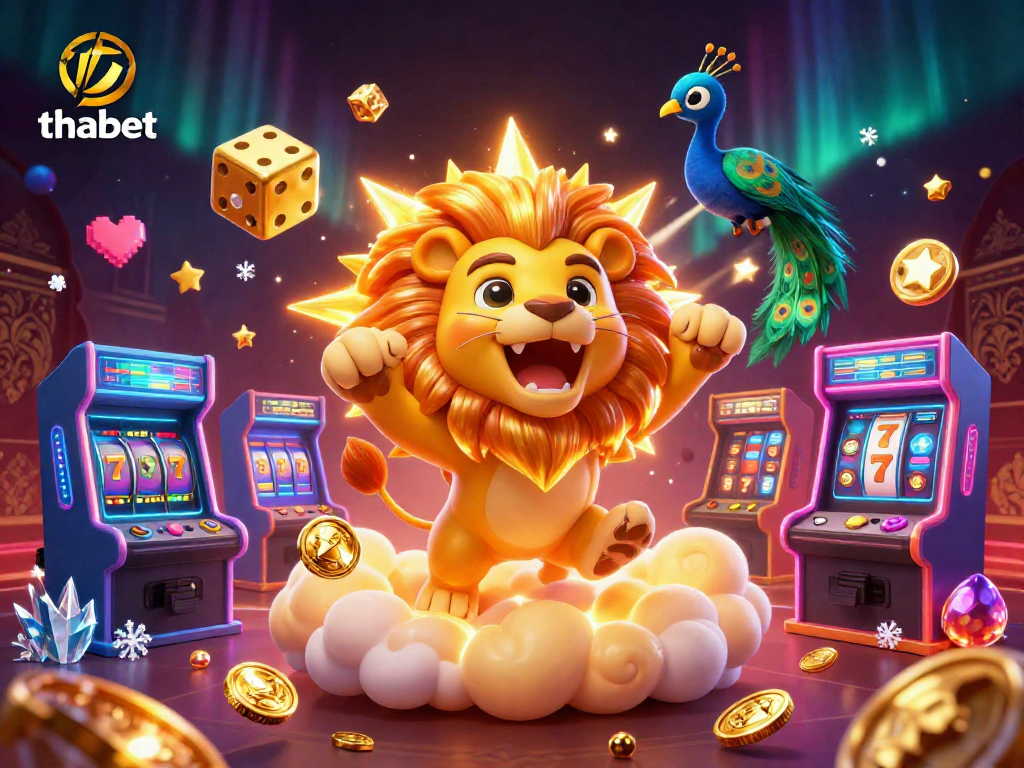 Win big at thabet with a captivating 3D casino scene featuring exciting game elements.