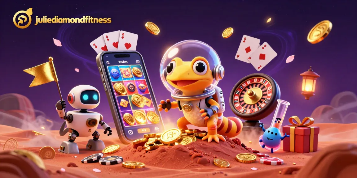Engage with juliediamondfitness in this vibrant 3D casino adventure with dynamic slot elements.