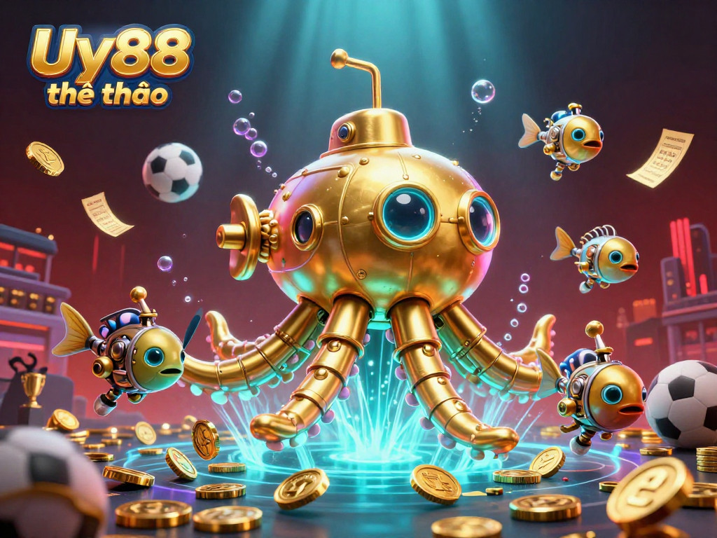 Experience the vibrant world of Uy88 thể thao with a dynamic underwater scene filled with sports excitement.