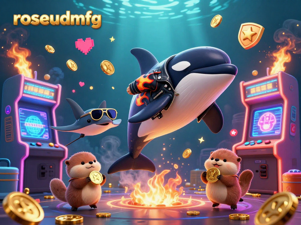 Experience thrilling gaming with rosebudmfg in this vibrant underwater casino scene!
