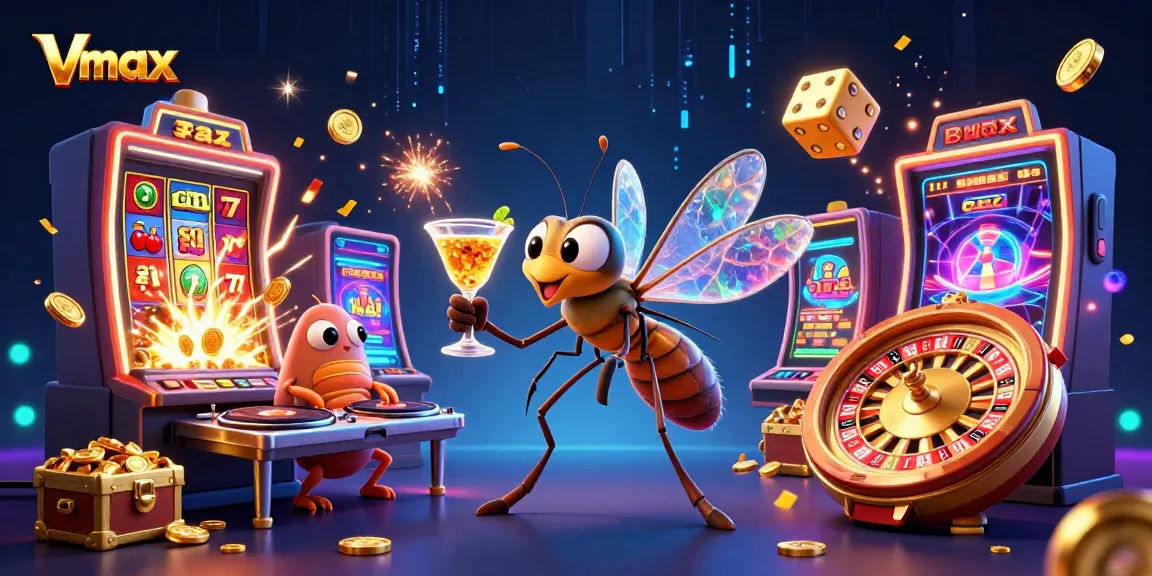 Vmax players spin the golden roulette wheel with exciting casino elements and vibrant colors.