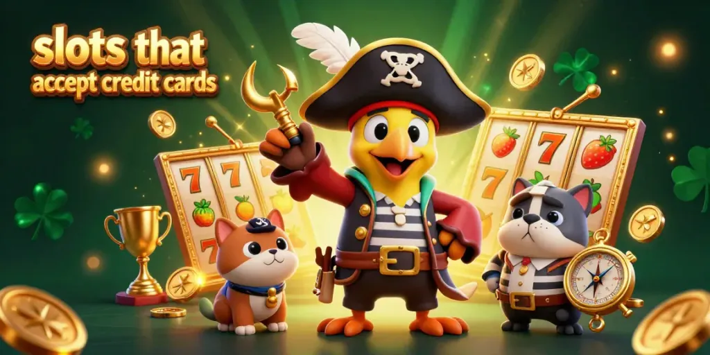 Engage with exciting slots that accept credit cards, featuring vibrant 3D characters and dynamic game elements.