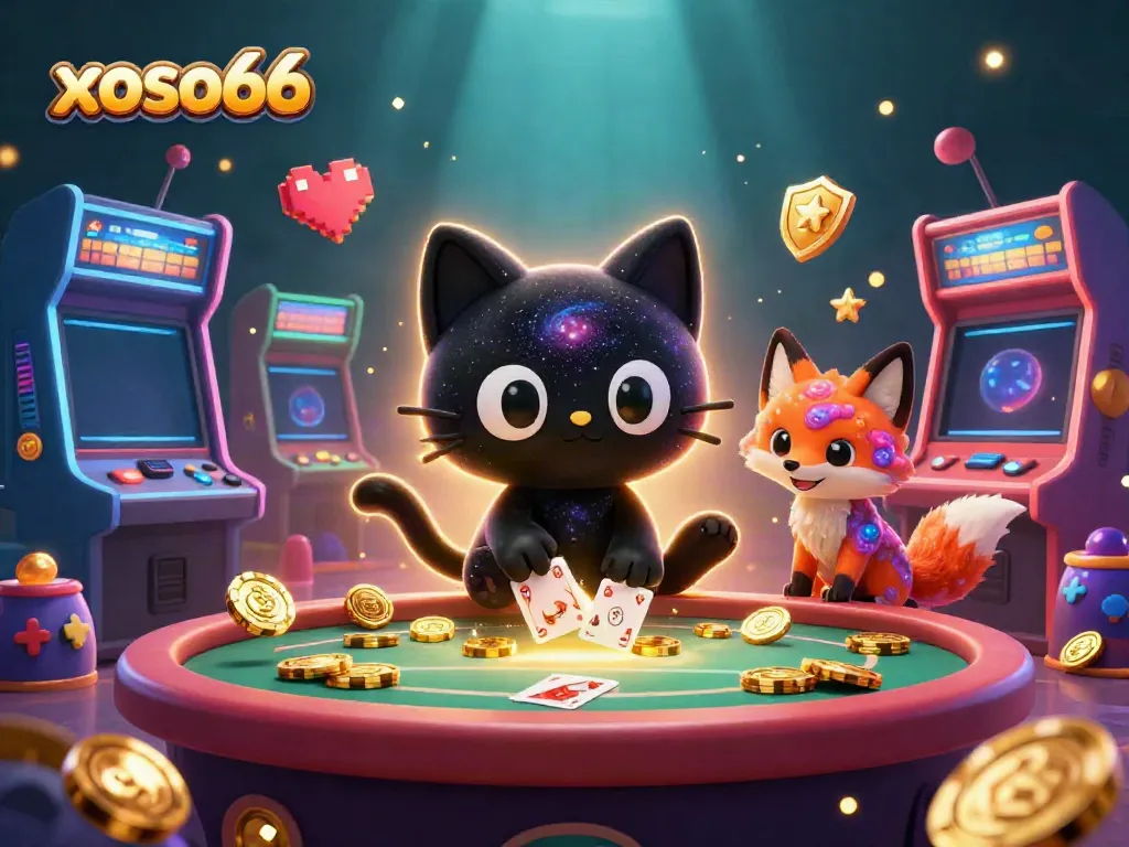 Experience the thrill of winning at xoso66, where the cosmic casino comes to life with energetic characters and vibrant gaming elements.