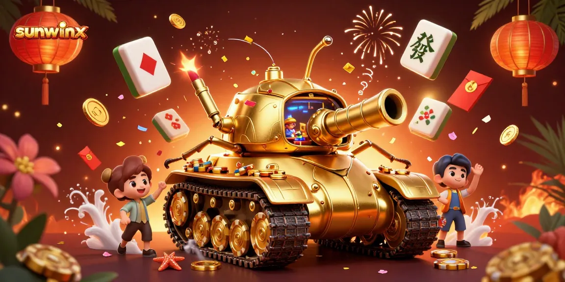 Experience dynamic gameplay with sunwinx in this vibrant casino illustration of a golden beetle tank.
