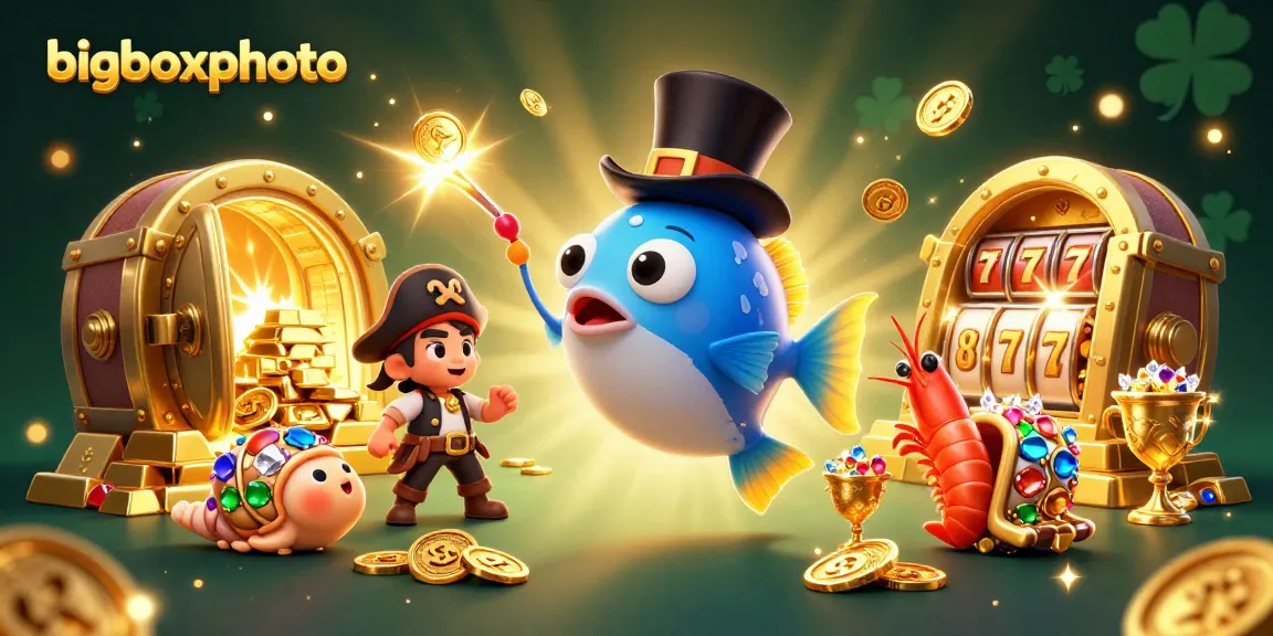 bigboxphoto showcases a vibrant casino scene with glowing treasures attracting players' fortunes.