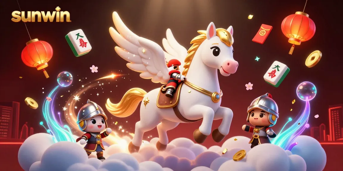 Engage in thrilling gaming experiences on sunwin with a celestial horse and knight in action.