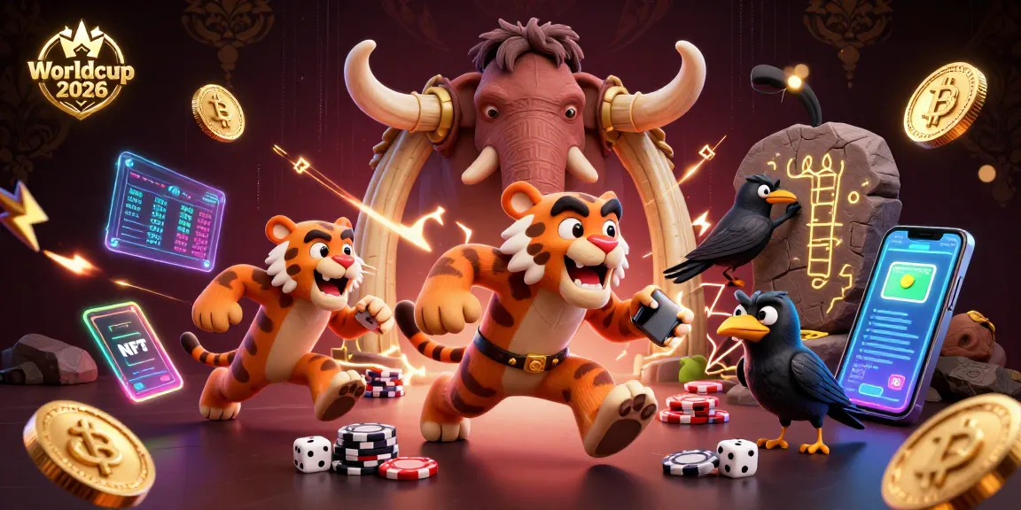 Engage with Worldcup 2026 strategies in a prehistoric casino setting featuring vibrant gambling elements.